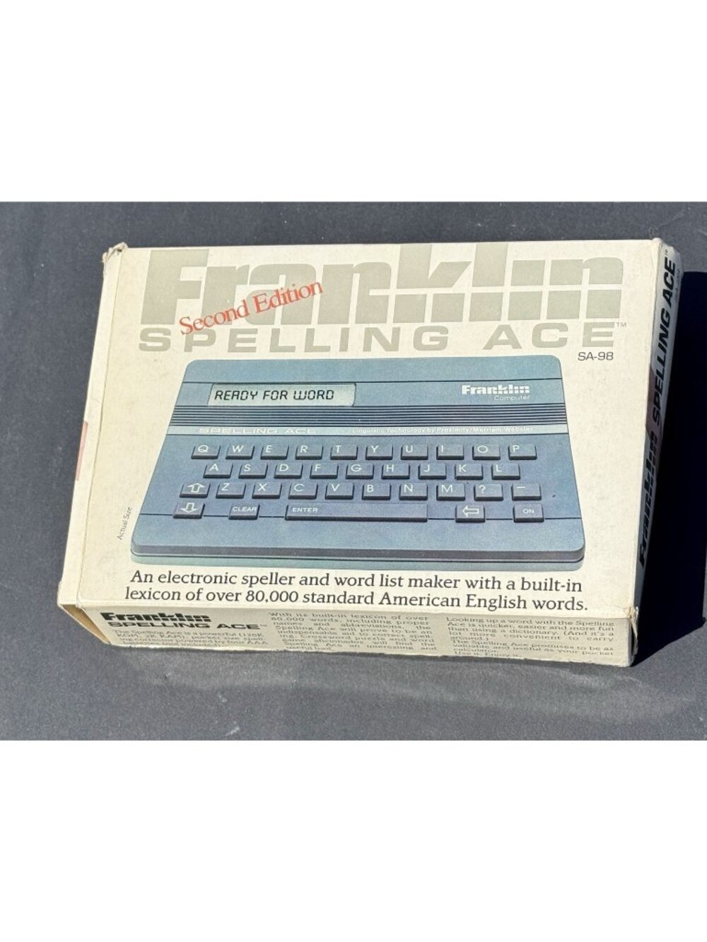 Franklin Computer Spelling Ace SA-98 English Spell Checker handheld Tested/works